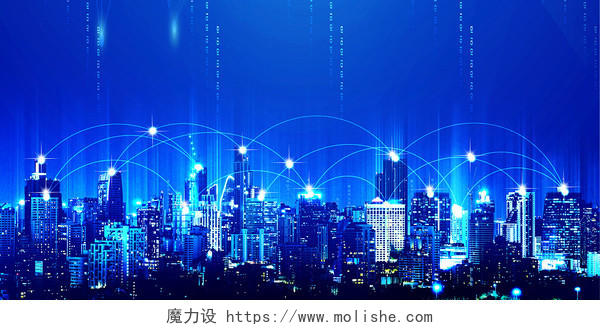 蓝色背景线条背景科技互联网蓝色科技背景互联网发展